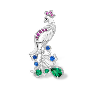 15100112961-502 Брошь (Ag 925)