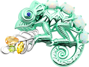 7084-Н1-9 Брошь (Ag 925)